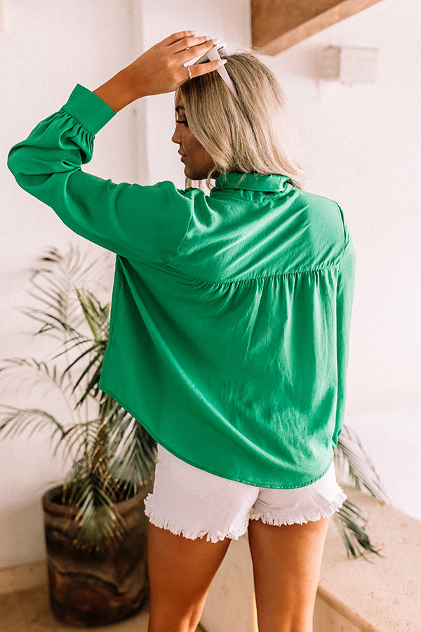 Promising Soul Shift Top in Kelly Green