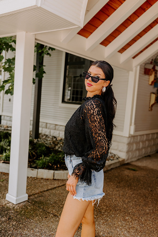 Lovestruck Babe Lace Top in Black