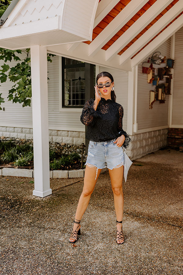 Lovestruck Babe Lace Top in Black