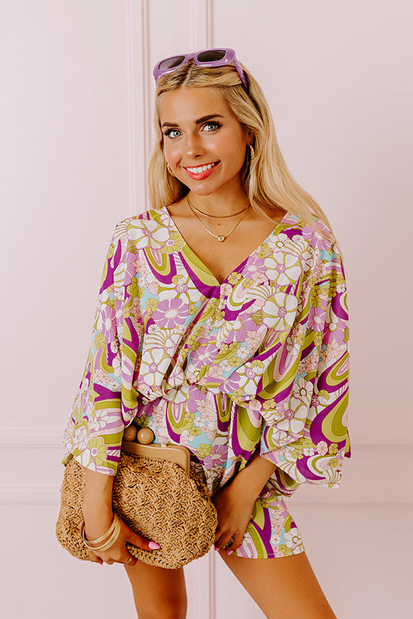 Flirty Moments Floral Romper