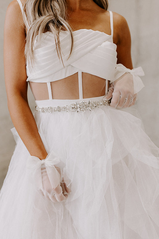 Sweet Romance Embellished Ribbon Belt/Headband