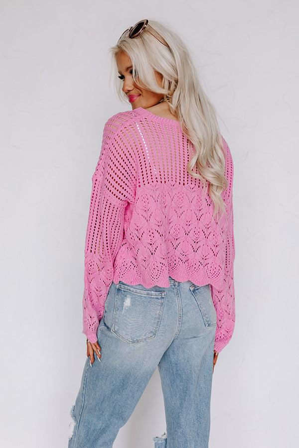 Good Weather Knit Top In Pink