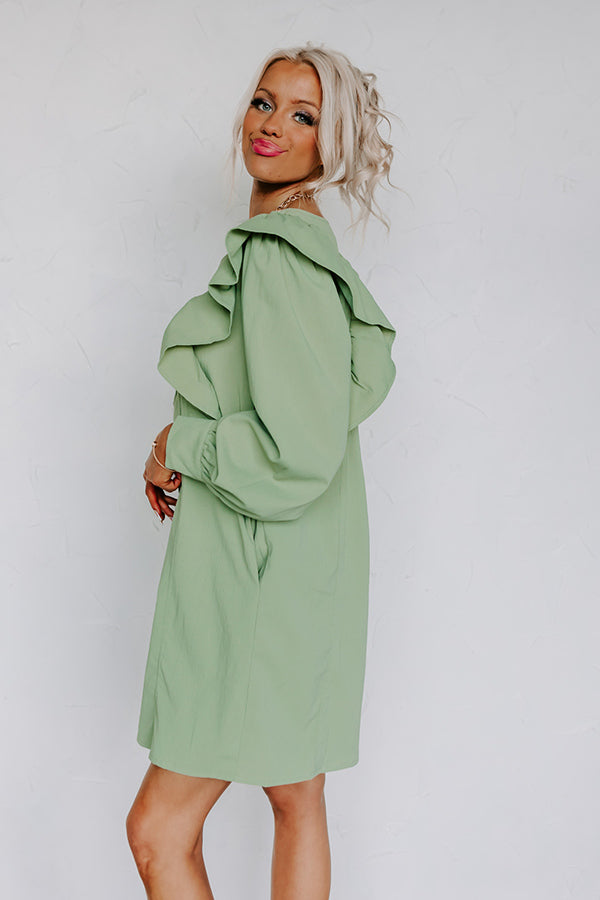 Porch Swing Sips Dress In Pear