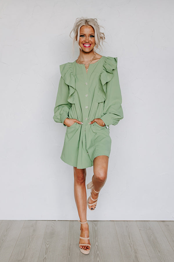 Porch Swing Sips Dress In Pear