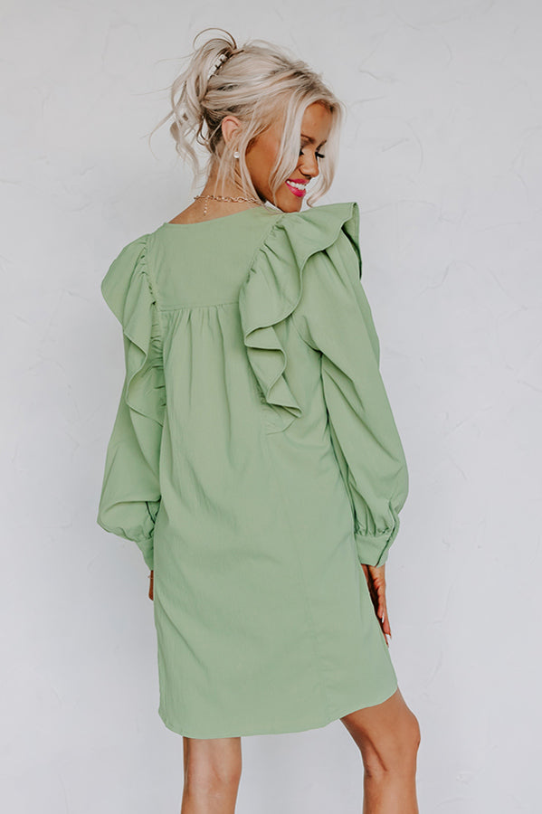 Porch Swing Sips Dress In Pear