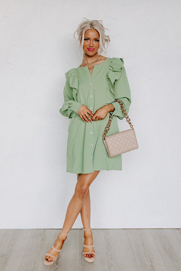 Porch Swing Sips Dress In Pear
