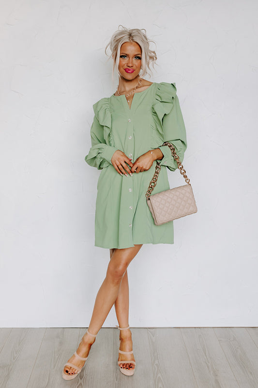 Porch Swing Sips Dress In Pear