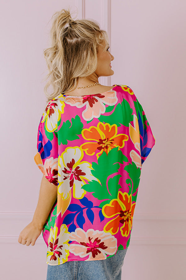 Swoop In Shift Tunic In Pink