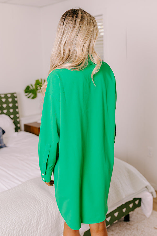 New Moon Night Shift Dress In Green
