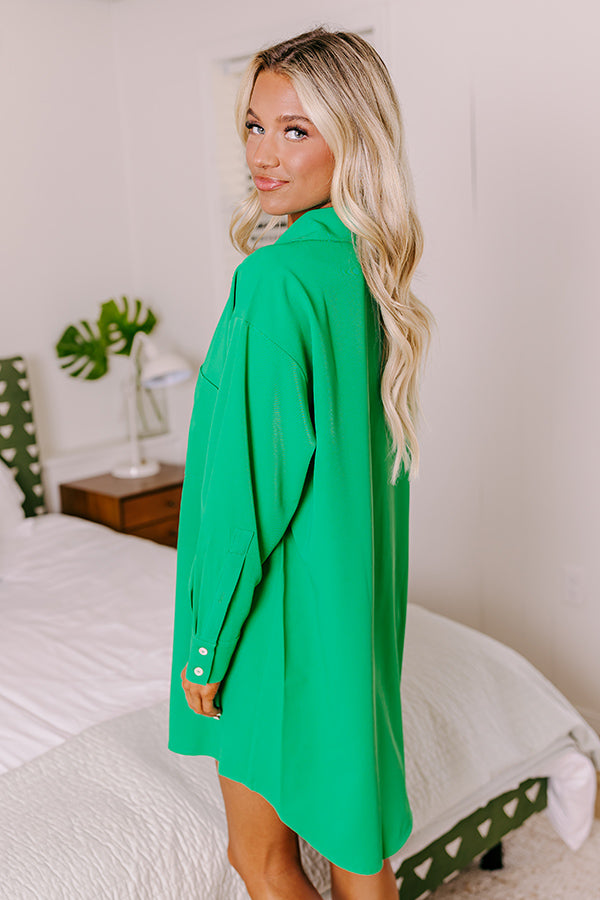 New Moon Night Shift Dress In Green