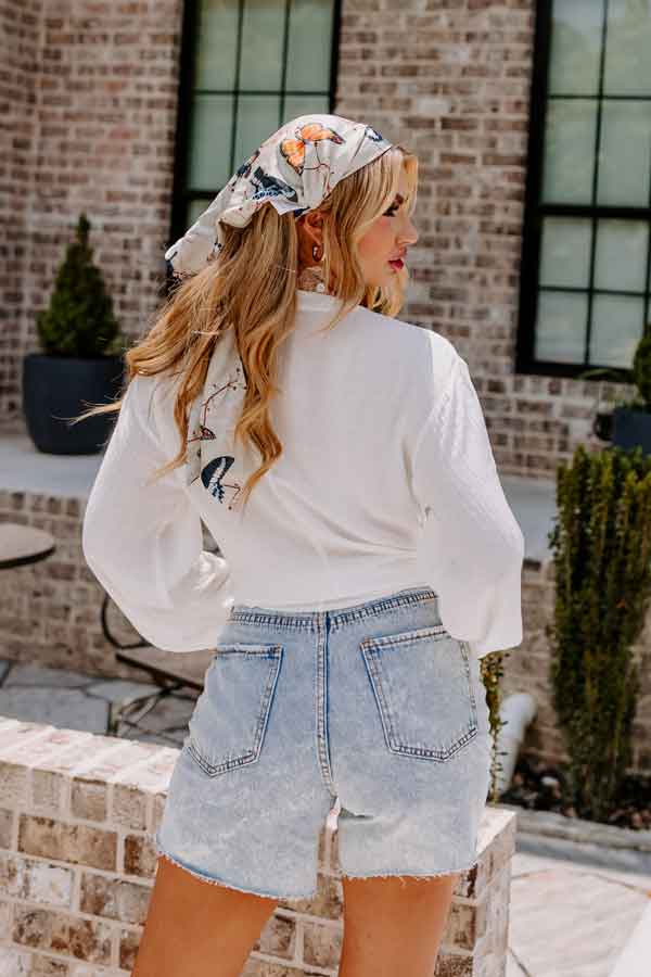 Shells By The Coast Button Up In White