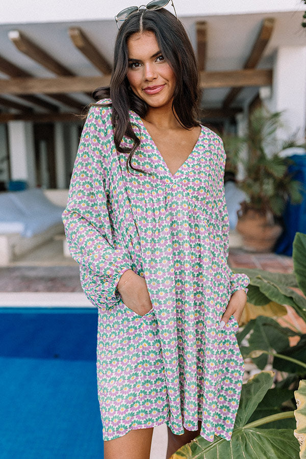 Party in Galveston Babydoll Dress in Green