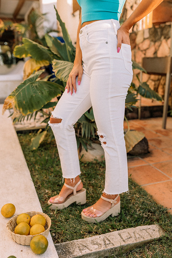 Eunina The Jody High Waist Distressed Ankle Jean