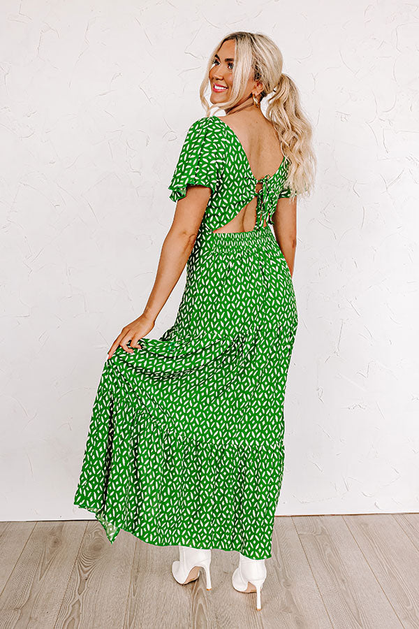Iconic Crush Cut Out Maxi In Green