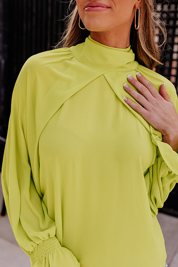 Sweetly Swaying Along Top In Lime Punch