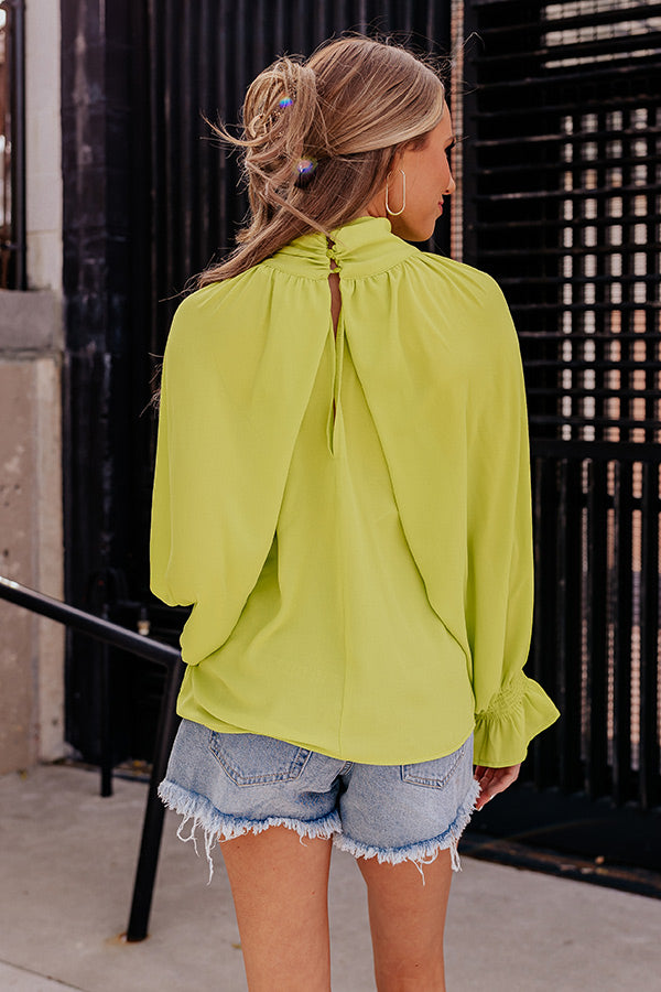Sweetly Swaying Along Top In Lime Punch