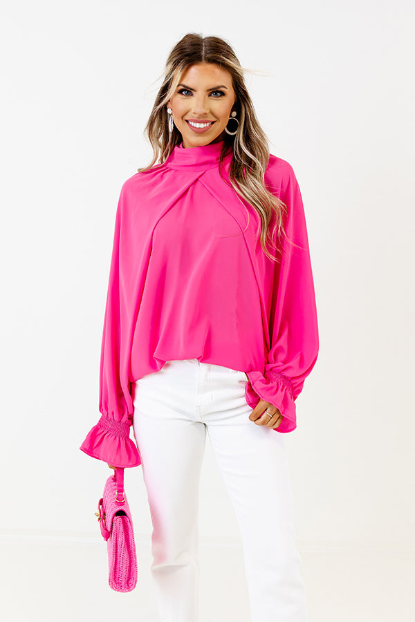 Sweetly Swaying Along Top In Pink