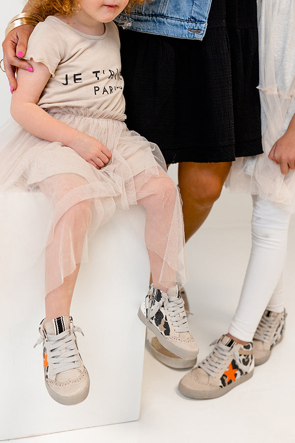 The Evelyn Toddler's Vintage Sneaker in Leopard