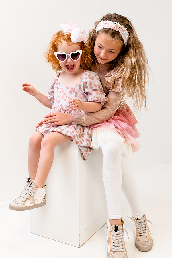 The Evelyn Toddler's Vintage Sneaker in Stone