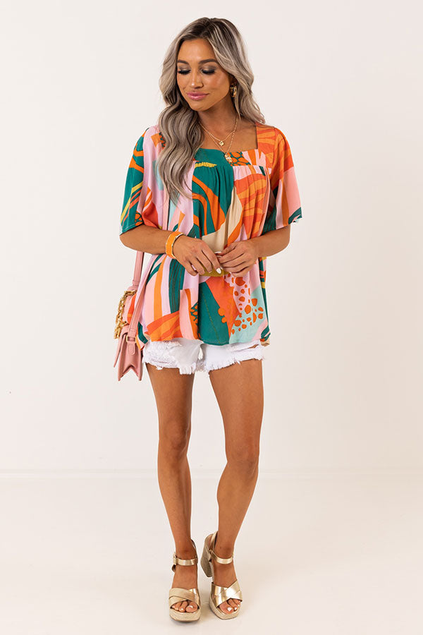 Seeking Sunshine Shift Top In Green