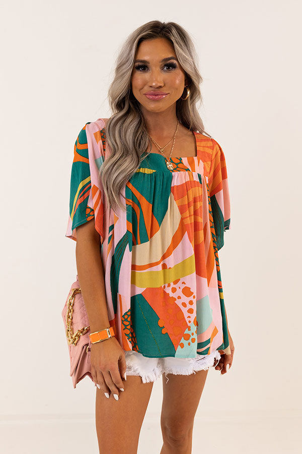 Seeking Sunshine Shift Top In Green