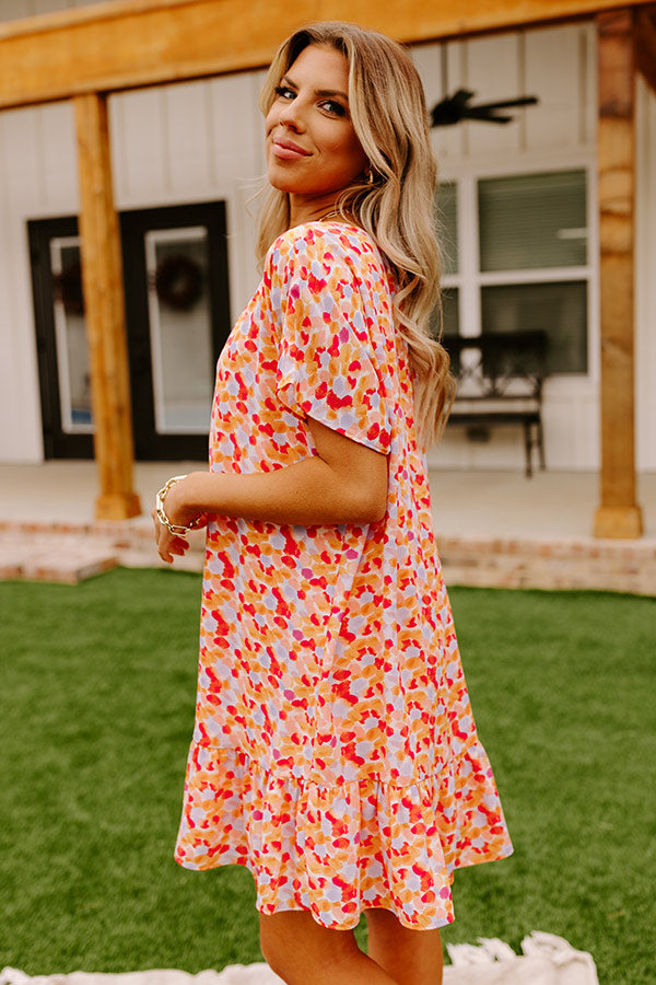 Malibu Villa Shift Dress in Peach