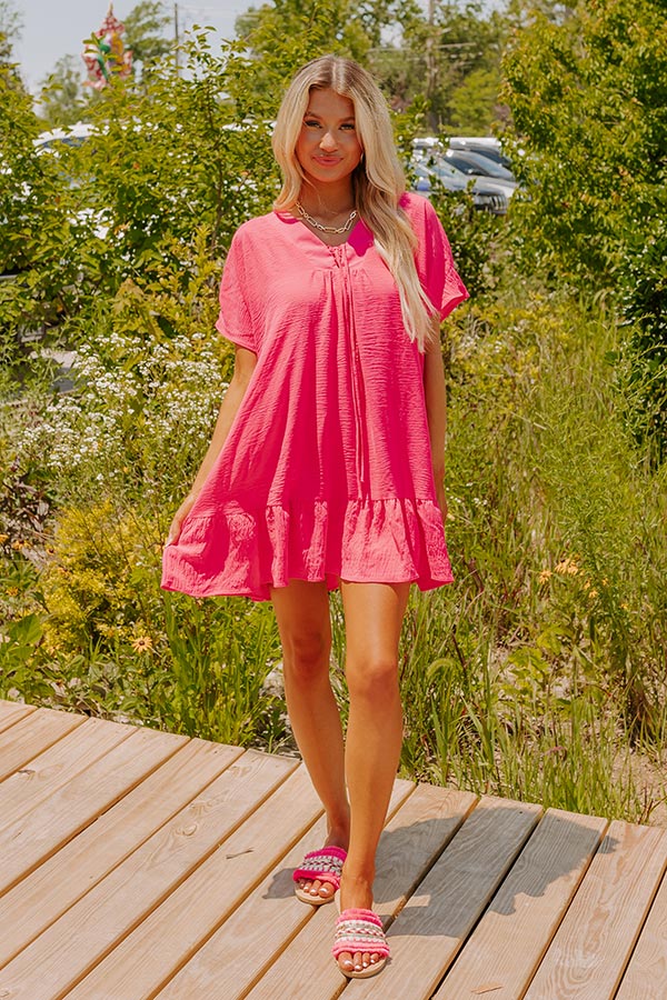 Malibu Villa Shift Dress in Pink