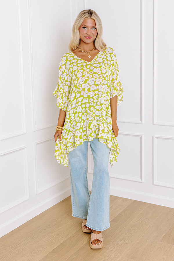 Sunshine Situation Shift Tunic in Lime Punch