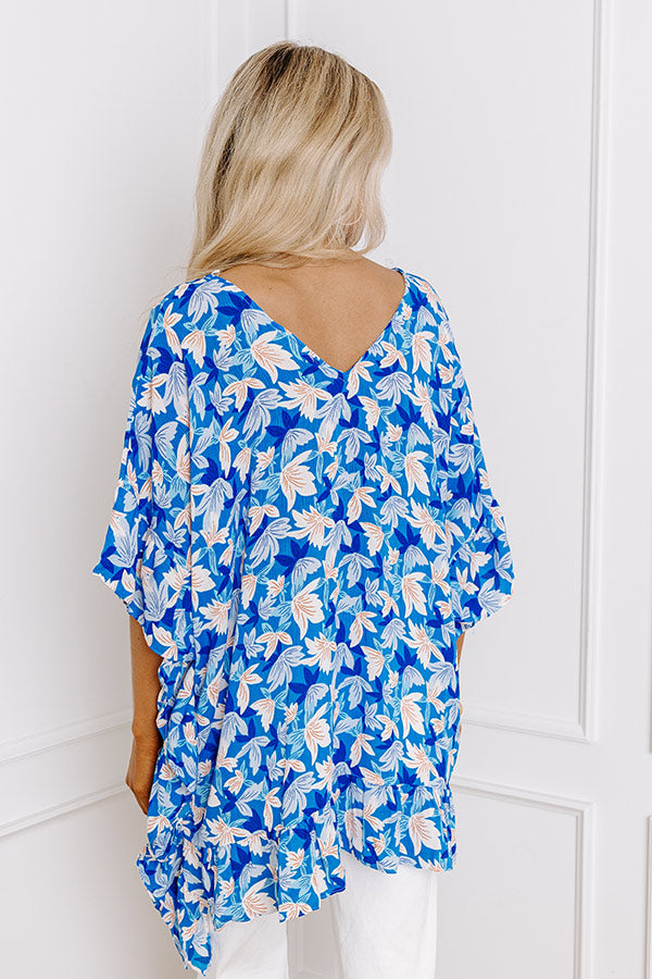 Sunshine Situation Shift Tunic in Ocean Blue