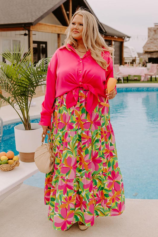 Breezy Beachfront Maxi Skirt Curves