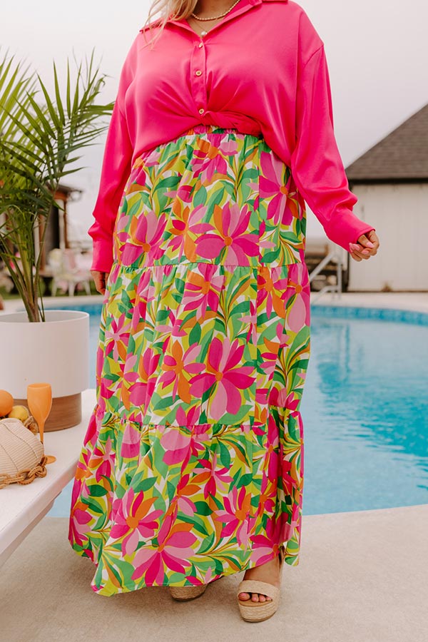 Breezy Beachfront Maxi Skirt Curves