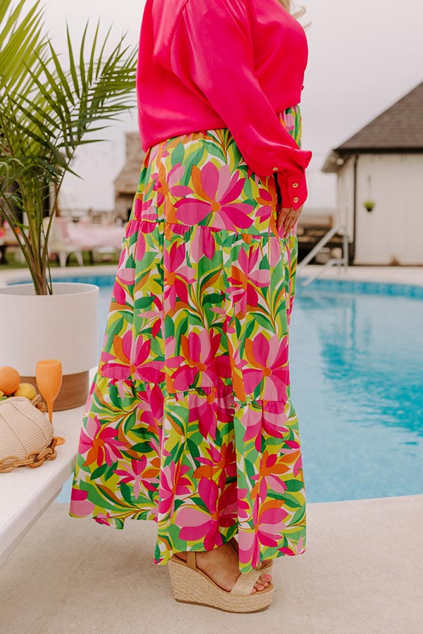 Breezy Beachfront Maxi Skirt Curves