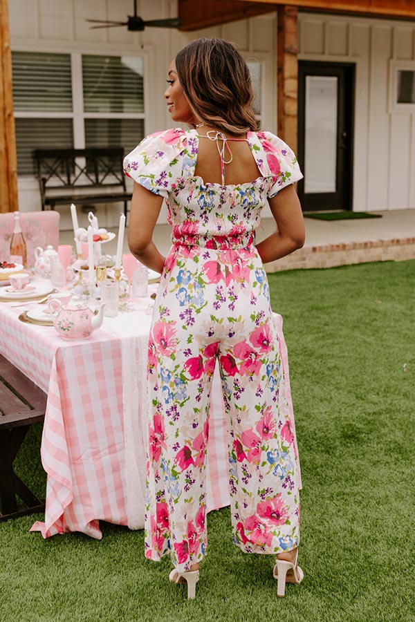 Greek Dreaming Smocked Jumpsuit