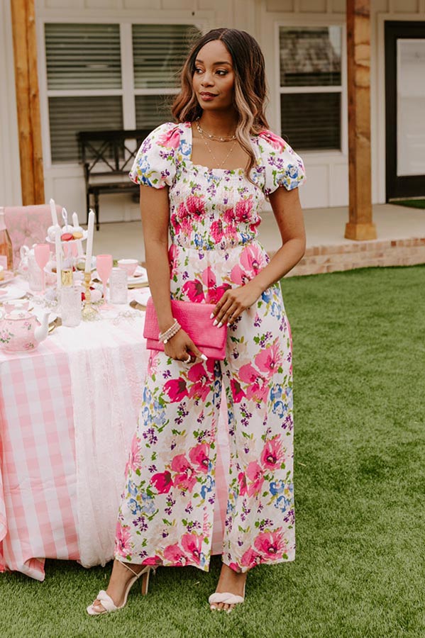 Greek Dreaming Smocked Jumpsuit