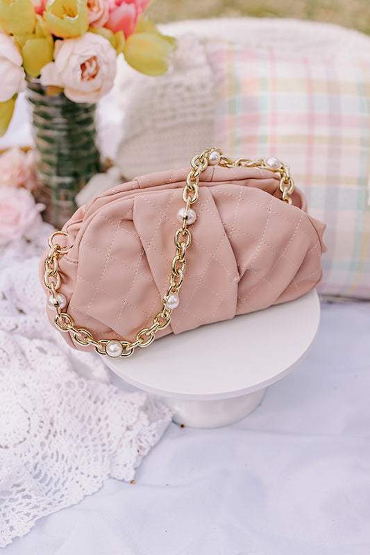 Kindred Connection Faux Leather Purse In Blush