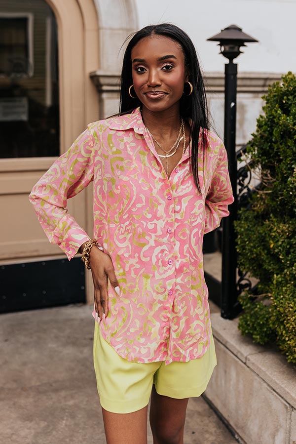 Feeling Elite Chiffon Button Up