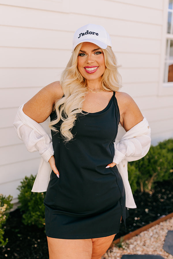 Game Face Athletic Dress In Black Curves