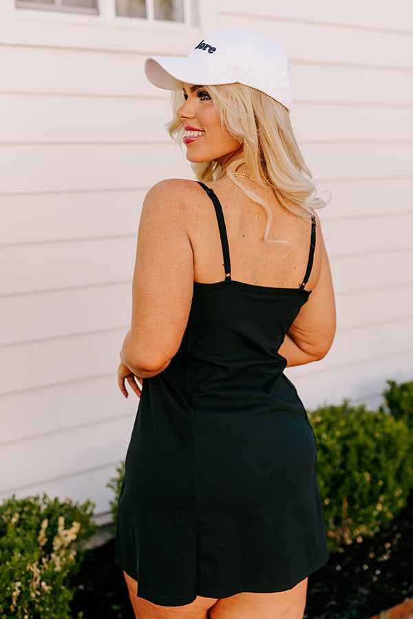Game Face Athletic Dress In Black Curves