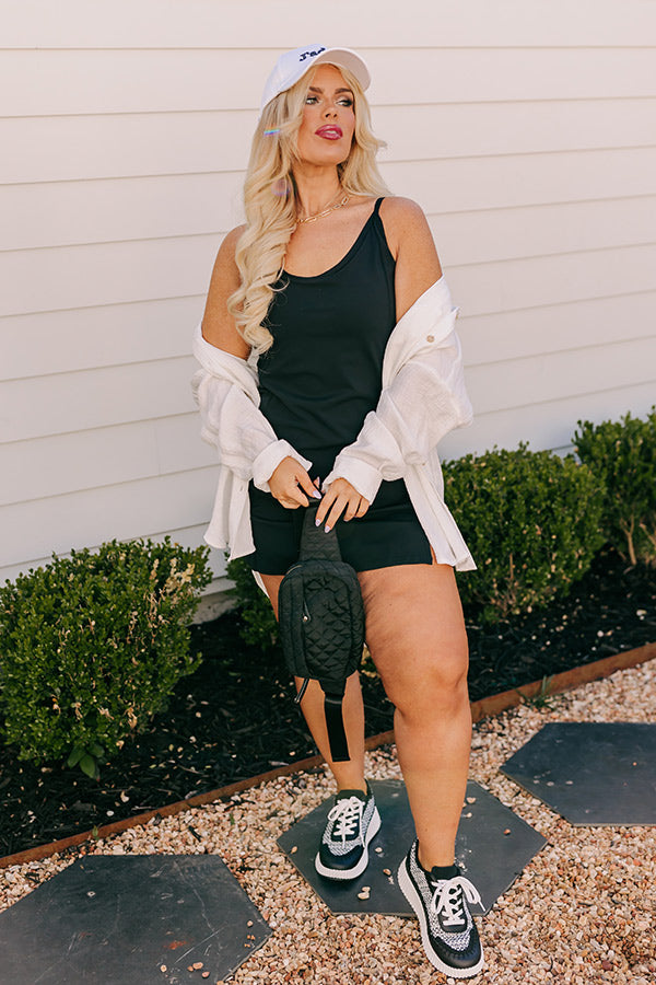 Game Face Athletic Dress In Black Curves