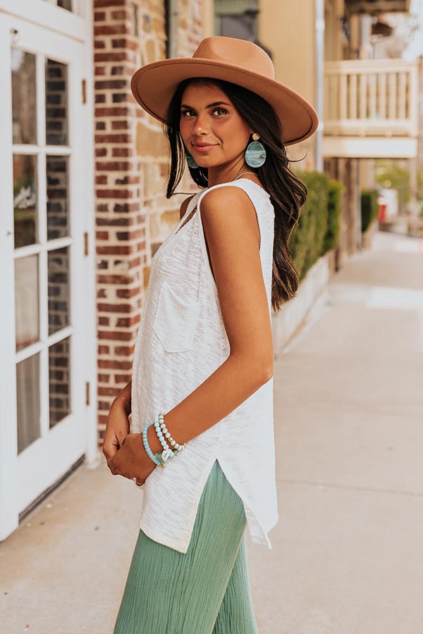 Shoreline Sanctuary Knit Top In Ivory