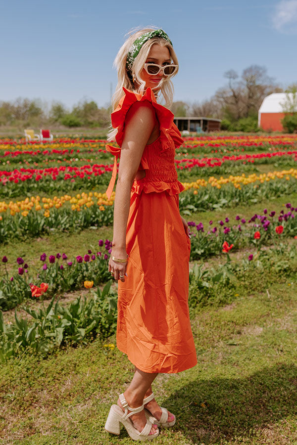 Galveston Coast Midi In Orange