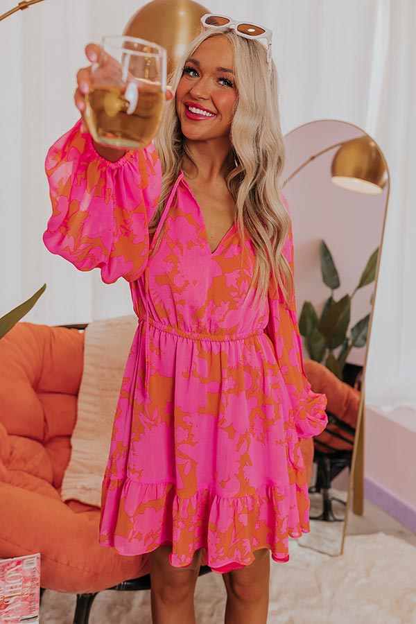 Luxury Excursions Dress in Hot Pink