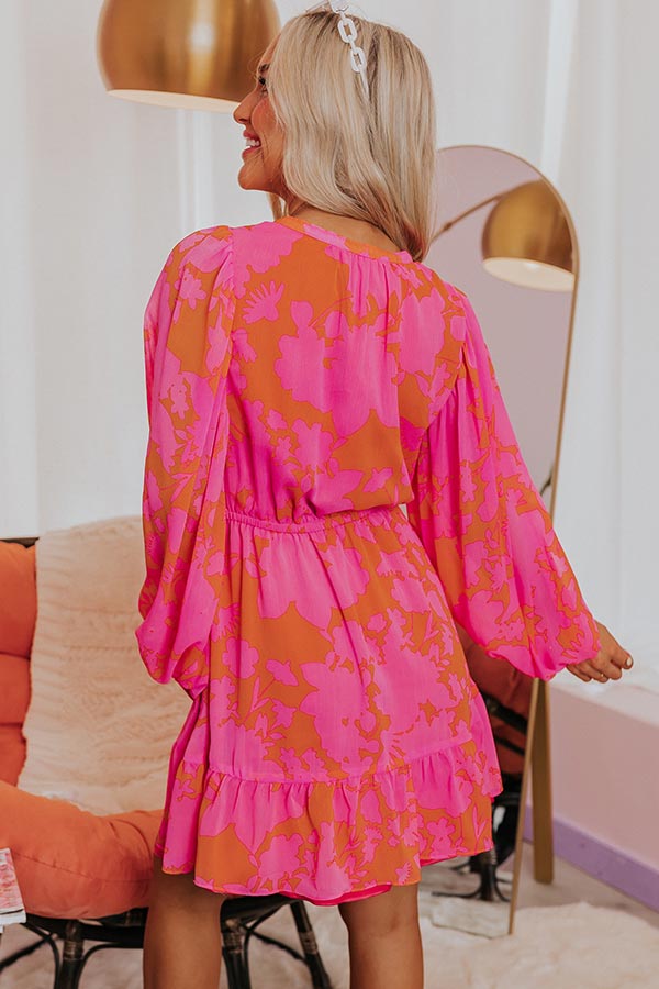 Luxury Excursions Dress in Hot Pink
