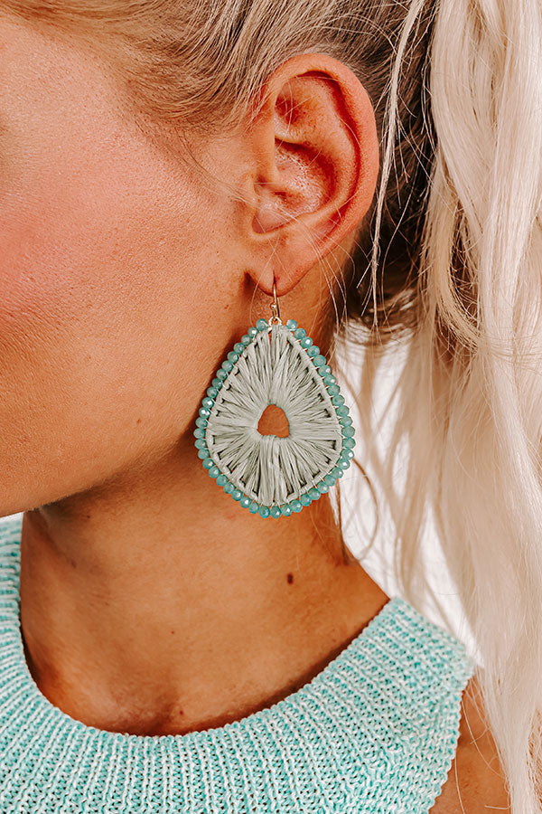Island Elegance Beaded Earrings