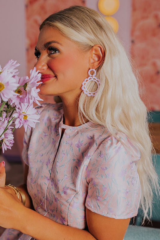 Caribbean Dreaming Earring in Dusty Purple