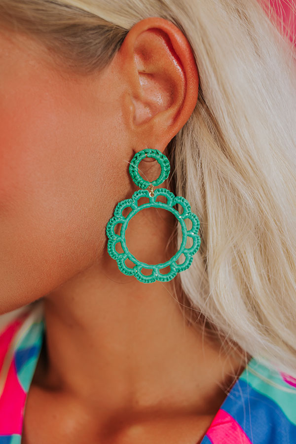 Caribbean Dreaming Earrings in Kelly Green
