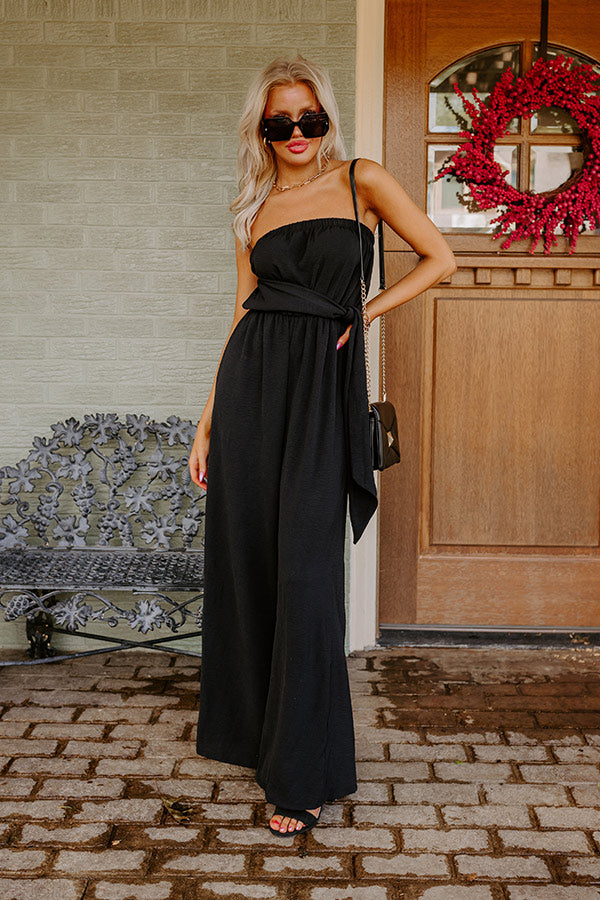 Forever Chic Jumpsuit In Black