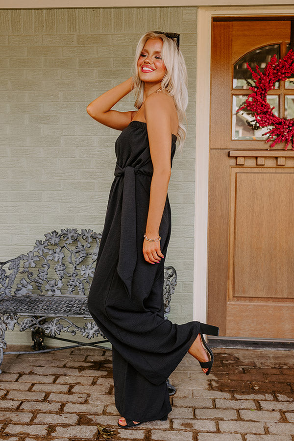 Forever Chic Jumpsuit In Black