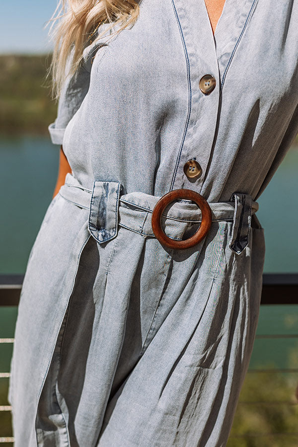 Path to Happiness Chambray Jumpsuit