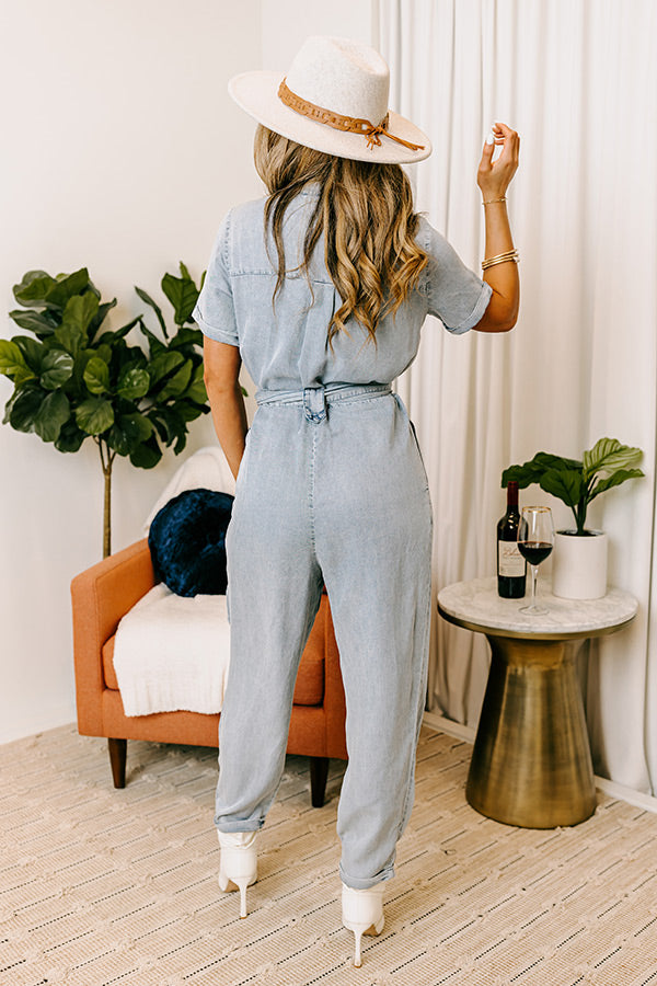 Path to Happiness Chambray Jumpsuit